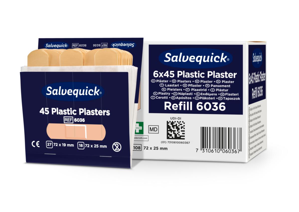 Plastplåster Salvequick Cederroth 6036 - PLASTPLÅSTER PLAST REFILL 6036 SALVEQUICK