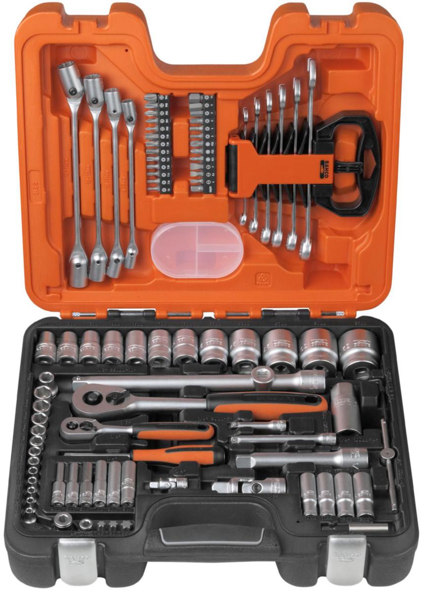 Hylsnyckelsats Bahco S910, 1/4", 1/2" 91 delar - HYLSNYCKELSATS BAHCO S910 1/4 , 1/2 91 DELAR