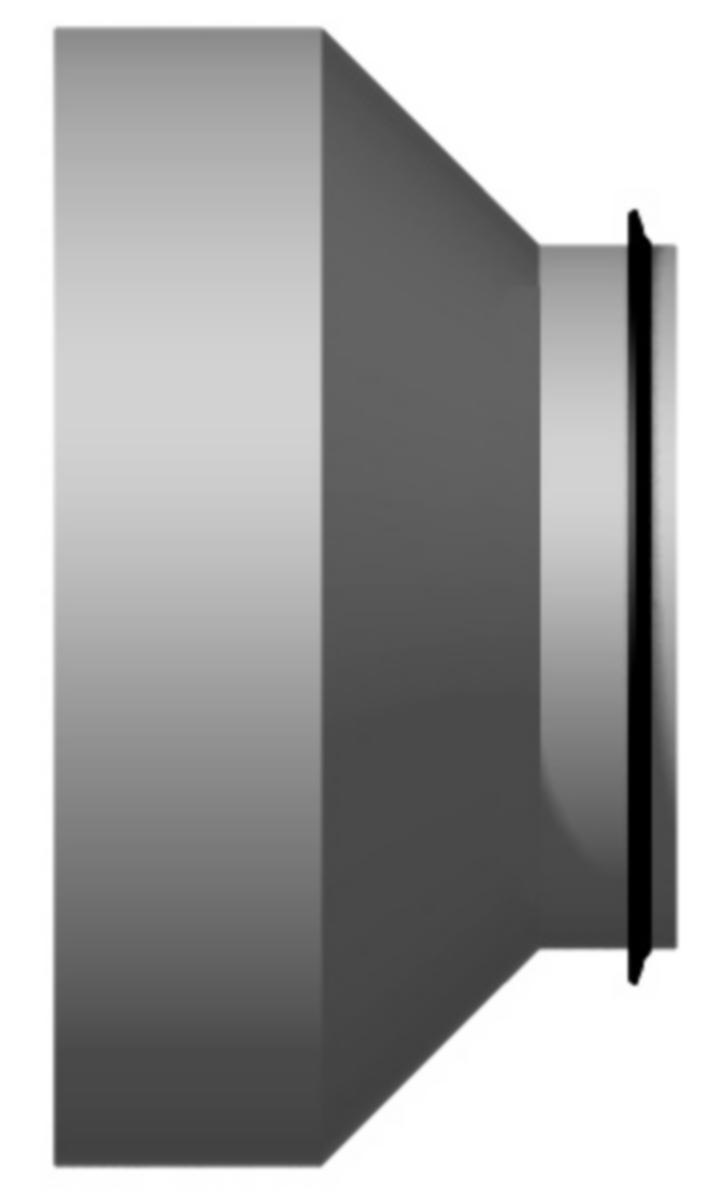 Dimensionsförändring Syrafast stål 316L, koncentrisk (muff - nippel), Grundström - REDUCERING 316L 100-80 KONC MN RF SYRAFAST GRUNDSTRÖM