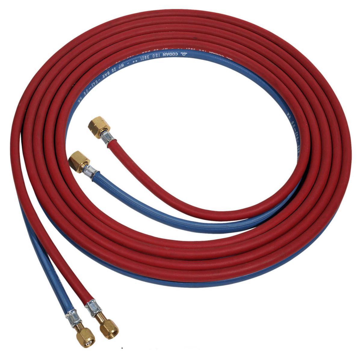 Svetsslang AGA med kopplingar och backventiler - TVILLINGSLANG AGA MED KOPPL.& BACKVENTILER 5MM 5M 214100472