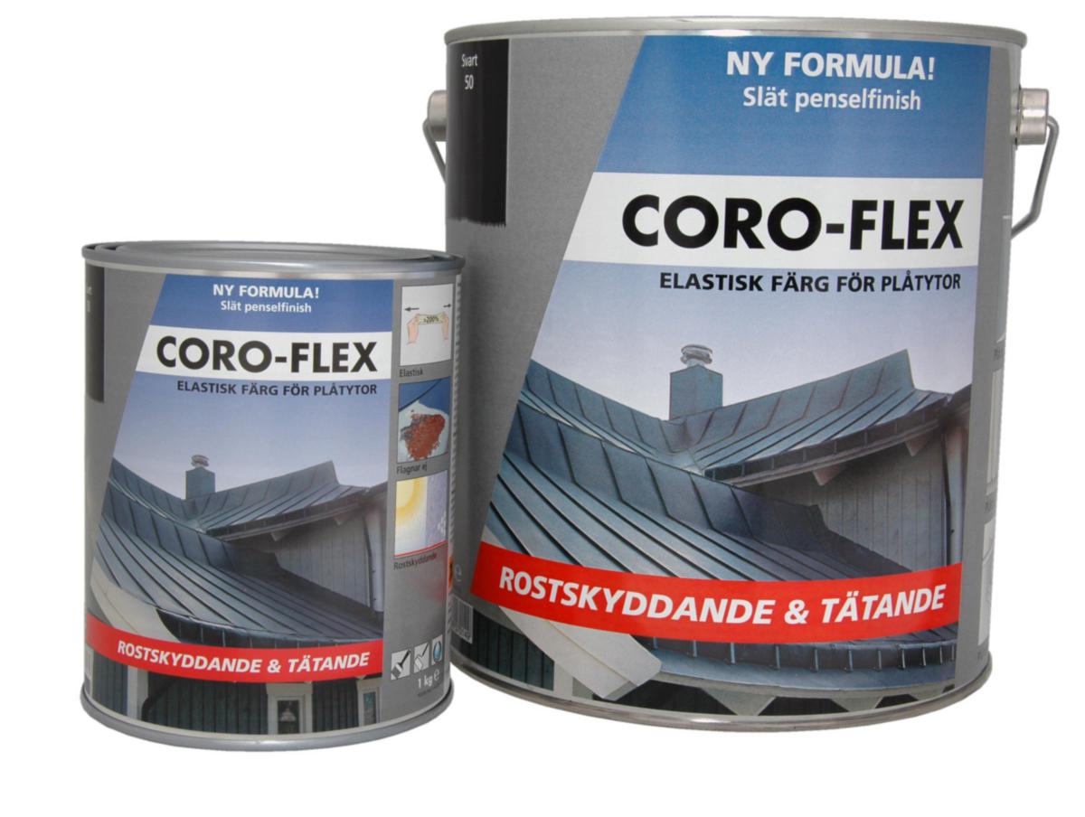 Plåtfärg Coro-Flex rostskydd - PLÅTFÄRG CORO-FLEX ROSTSKYDD SVART 5 KG
