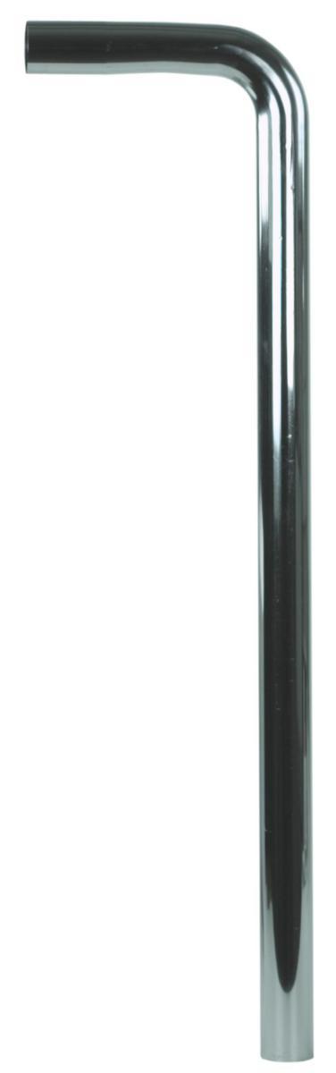 Avloppsrör för tvättställ, för 32 mm:s rör, vinkel - GOLVRÖR KROM 150X610
