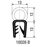 CLIPSPROFIL 10015 EPDM 1-4.0MM SVART 25M/FÖRP