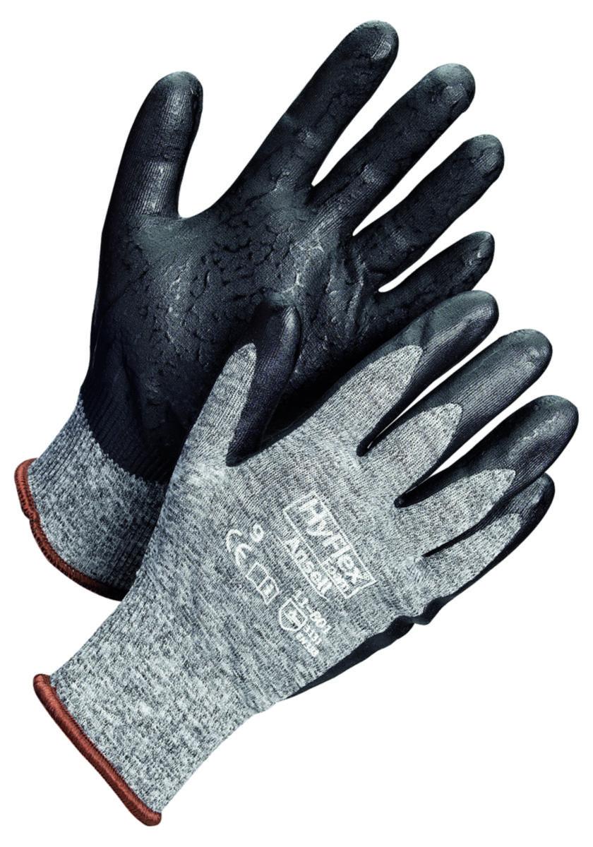 Montagehandske Ansell Hyflex Foam 11-801 - HANDSKE ANSELL HYFLEX FOAM 11-801 SVART/GRÅ STL 6