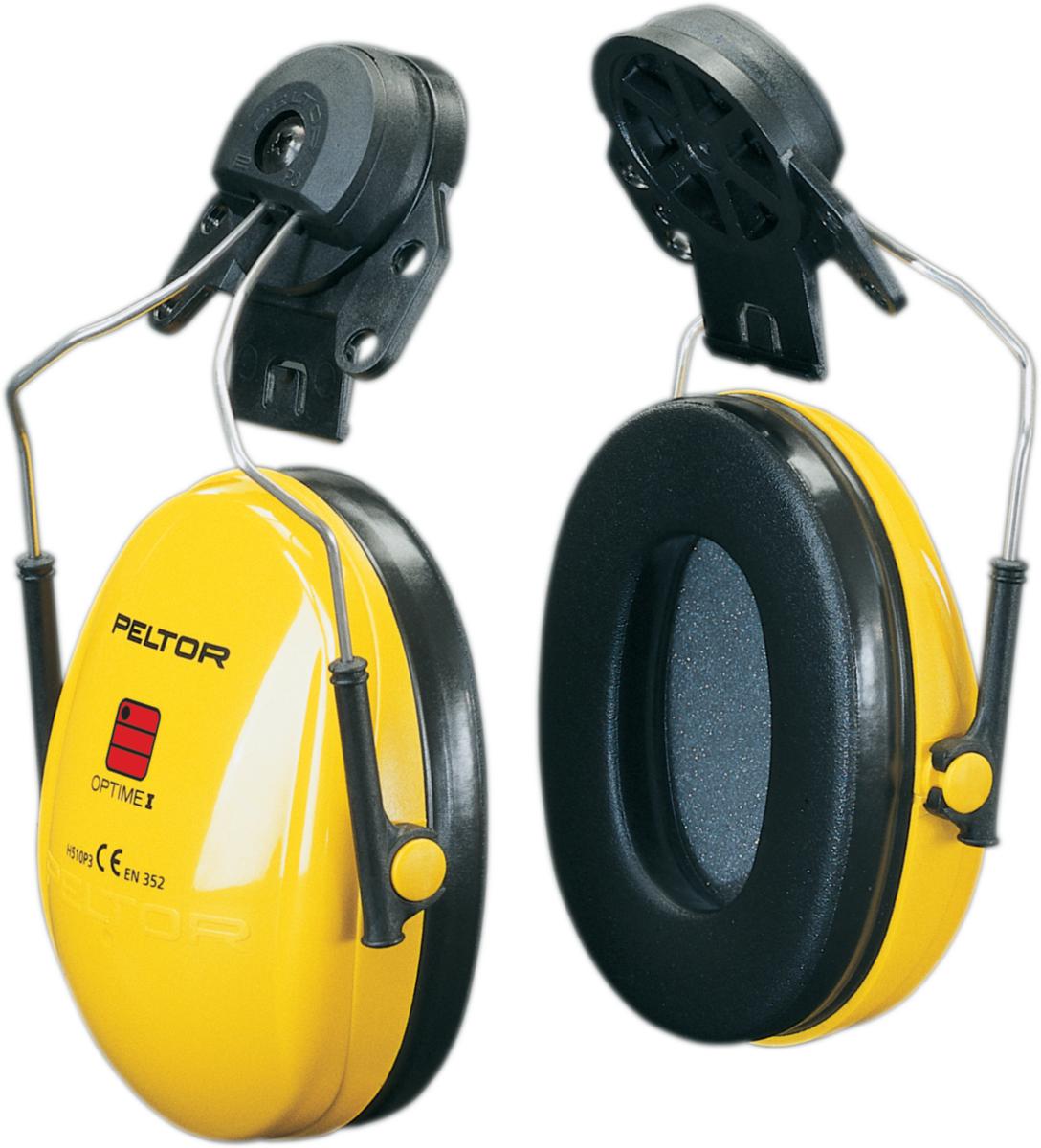 Hörselkåpa 3M Peltor Optime I - HÖRSELKÅPA PELTOR OPTIME IP3E GUL HJÄLMMONTAGE H510P3