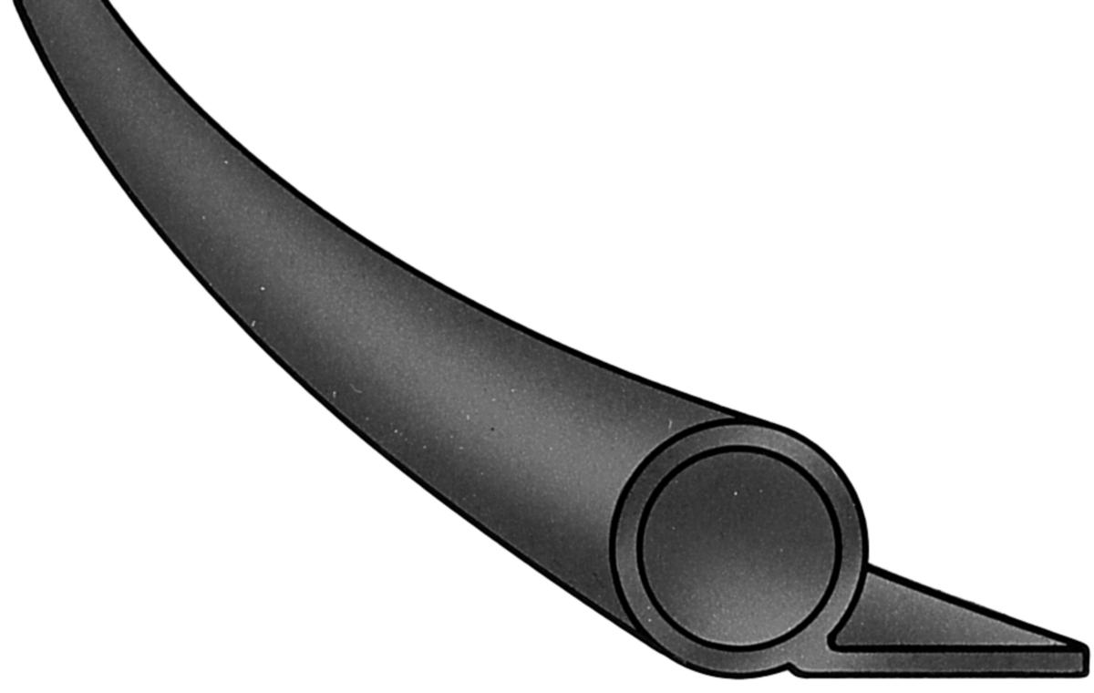 Tätningsprofiler - SLANGPROFIL M1926 FRP=100M NATURGUMMI SVART