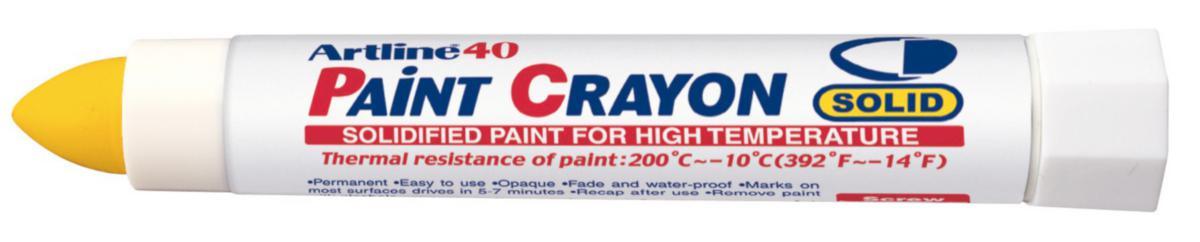 Märkpenna Artline Paint Crayon EK-40 - MÄRKPENNA ARTLINE PAINT CRAYON GUL EK-40 PASTAKRITA