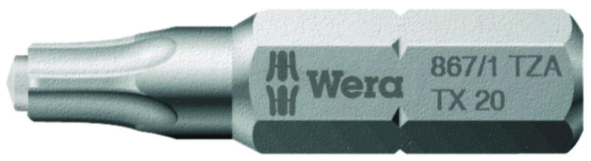 Bits Wera 867/1 ZA Torx med tapp - BITS WERA SPAX 867/1 ZA TX20 LÄNGD 25MM