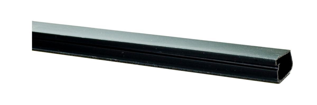 Ledningslist/kabelkanal, självhäftande, med lock, Plasfix - KABELKANAL 16X10MM LIM SVART 2M PLASFIX