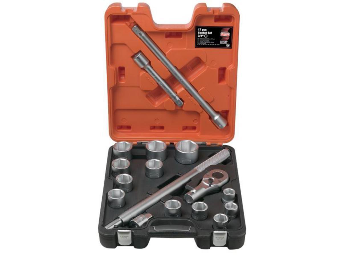 Hylsnyckelsats Bahco SLX 17, 3/4" - HYLSNYCKELSATS BAHCO SLX17 3/4 17 DELAR
