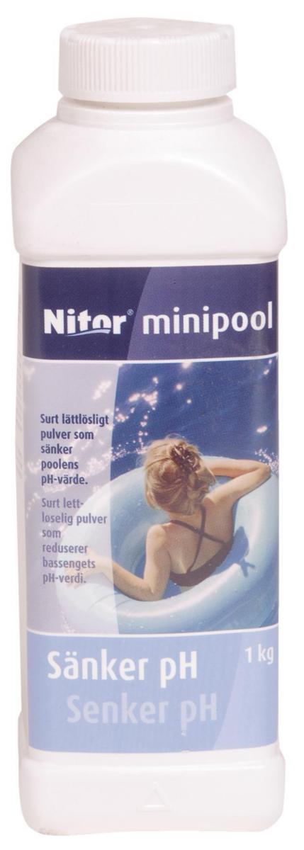 Sänkning av pH värdet Nitor - POOLRENGÖRING NITOR PH SÄNKN TILL MINI POOL 1 KG