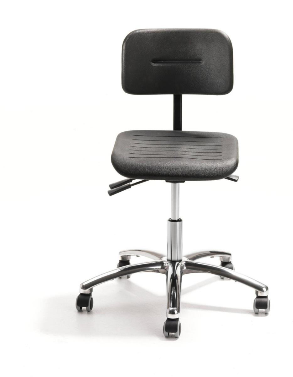 Arbetsstol GBP Dynamic - INDUSTRISTOL DYNAMIC SVART PU- SKUM H.520-700 MM LÄTTRLE HJUL