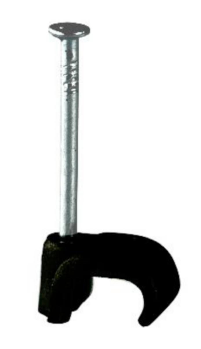 Ledningshållare, SB-packad, oval - LEDNINGSHÅLL 3X5 OVAL SVART 20ST PÅSE