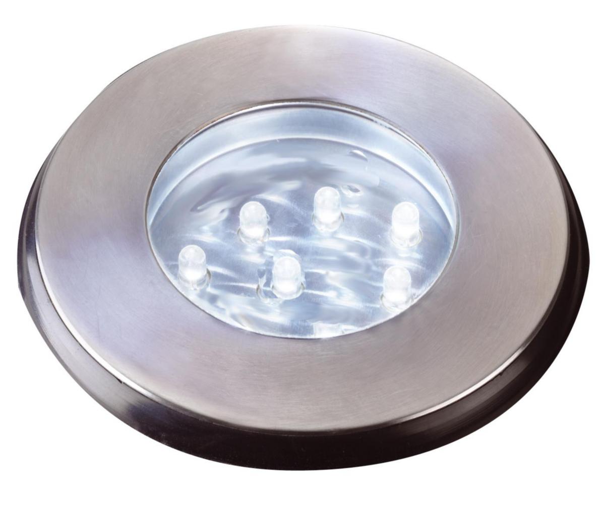 Trädgårdsbelysning LED, decklight, Brevus - TRÄDGÅRDSB BREVUS X1 DECKL 1W VIT 12V 1W LED H58 D 70 GARDEN