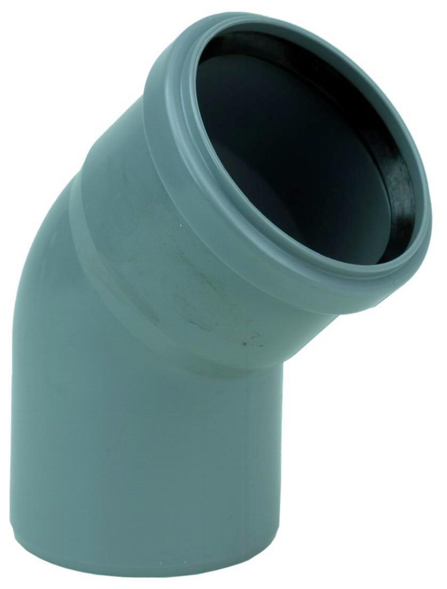 Böj 45° med 1 muff PP, Pipelife - PP BÖJ NORDIC 50X45GR 1 MUFF 