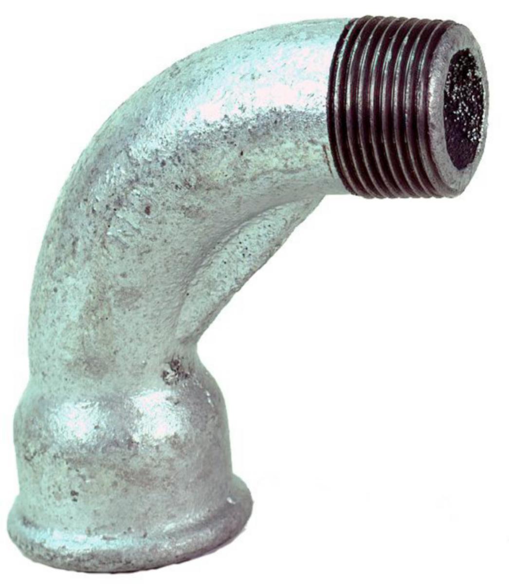 Rörböjar 90° med 1 muff galv aducerade - RÖRBÖJ R15X90GR GALV 1 MUFF ADUCERAD