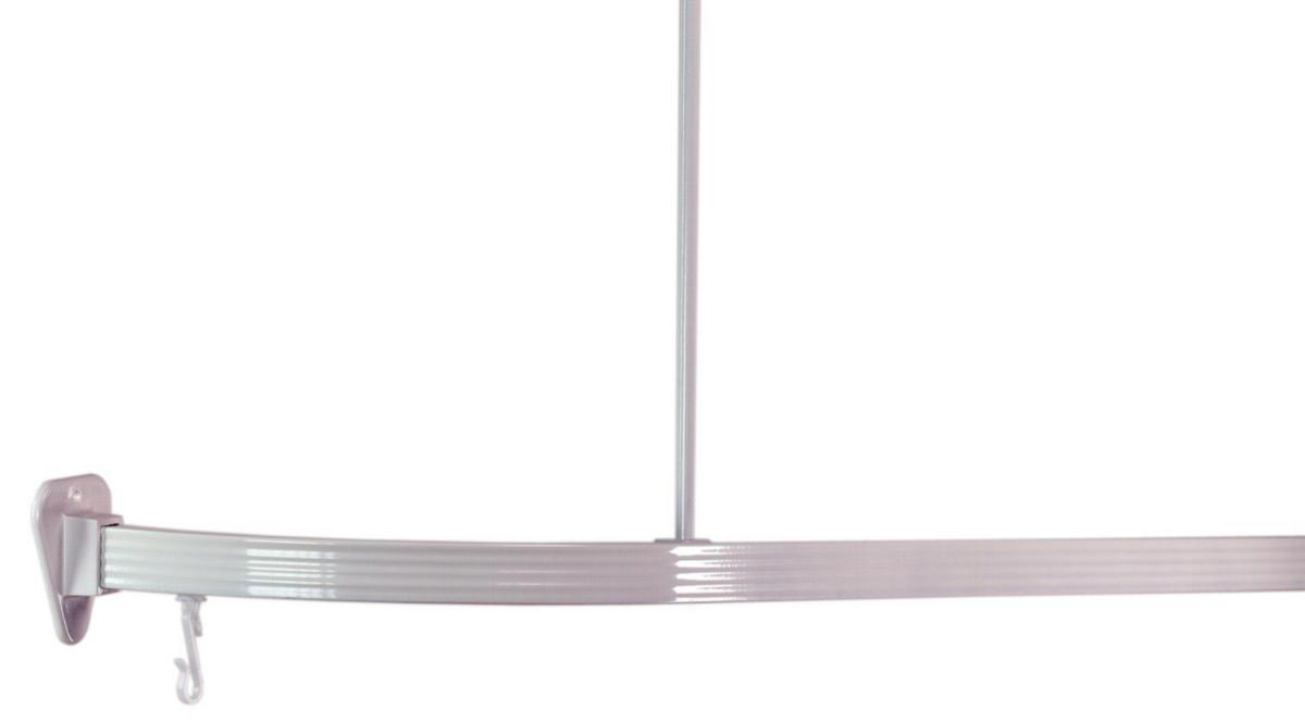 Duschdraperistång med takfäste, Safir, Arrow - DUSCHDRAPERISTÅNG 90X90CM VIT TAKFÄSTE ARROW L-FORM