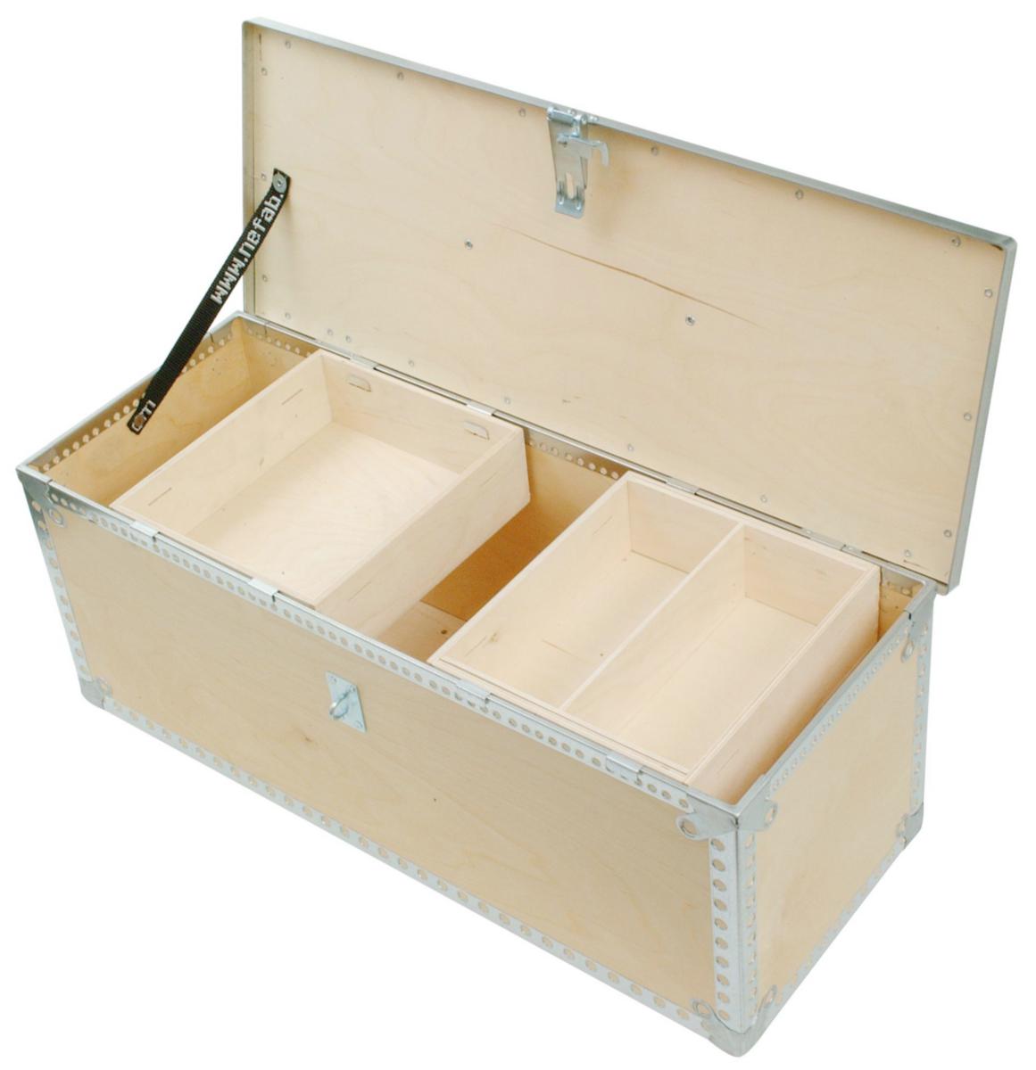 Verktygslåda med två insatslådor - VERKTYGSLÅDA PLYWOOD 1071007 670X250X250MM INV.