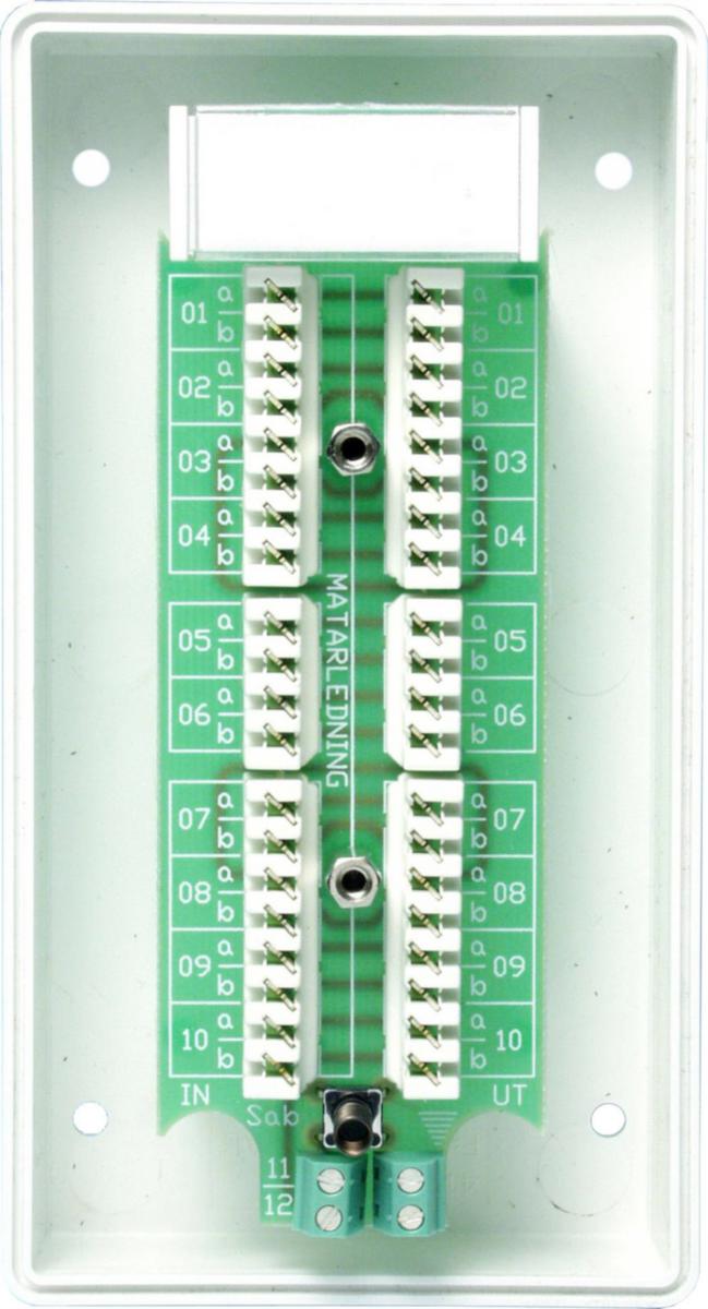 Larmbox 10 par med sabotagekontakt, Fatum - LARMBOX 10 PAR SLITS/SLITS FATUM MODUL