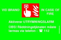 Skylt utrymning 112, Ateco