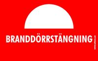 Skylt Branddörrstängning, Ateco