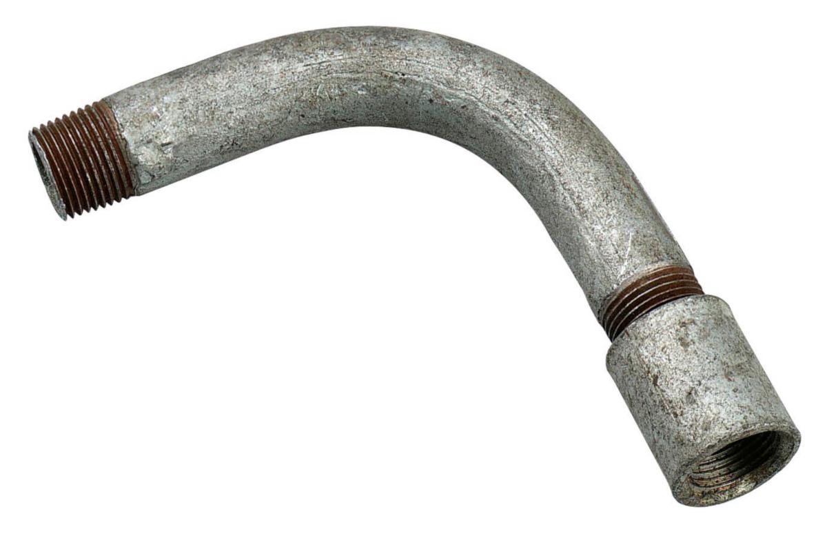 Böj 90°, smidda, varmförzinkad, in- och utv gg, Nr 6. - 10X90GR GALV SM BÖJ EN10241