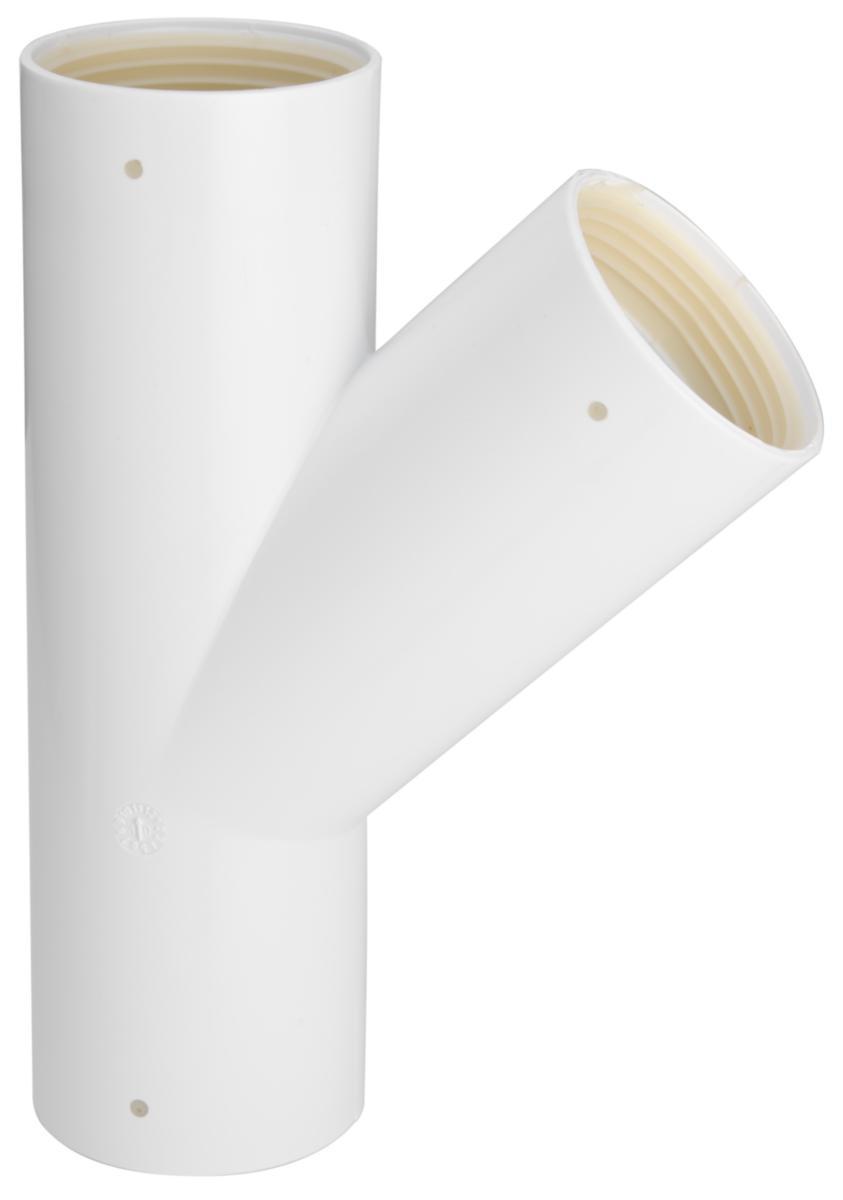 Grenrör 45º med fast gummiringstätning - GRENRÖR 40X45GR VIT PP MED GUMMITÄTNING