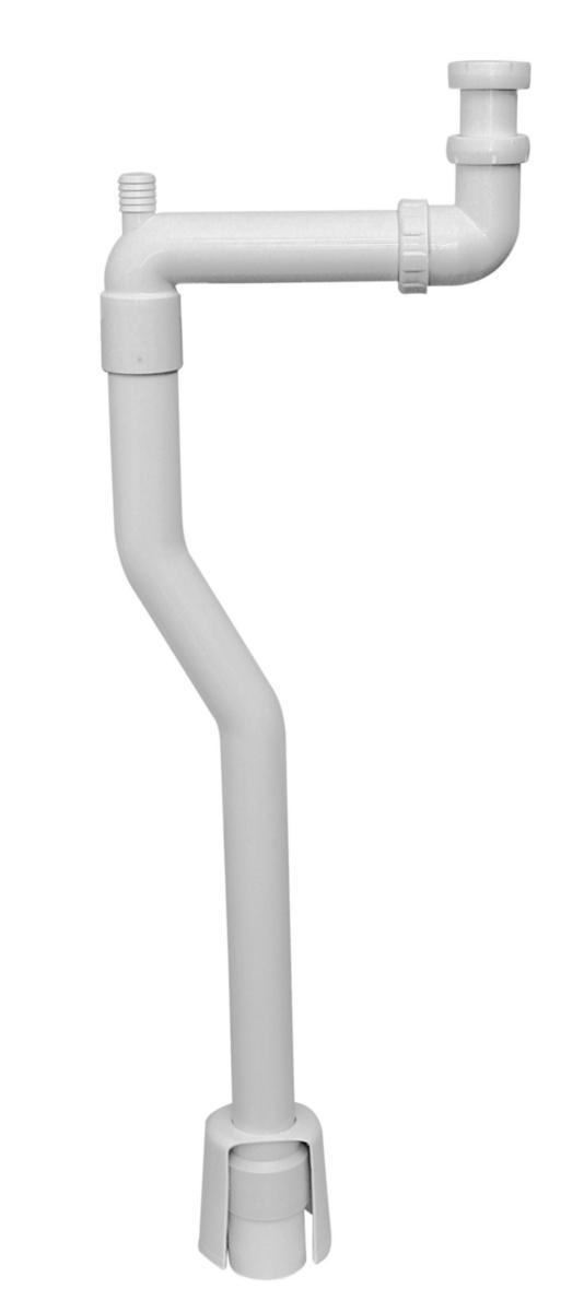 Vattenlås, FLEXI, med golvvattenlås och tvättmaskinsanslutning, Faluplast - VATTENLÅS FLEXI-GOLV VIT FP 45830