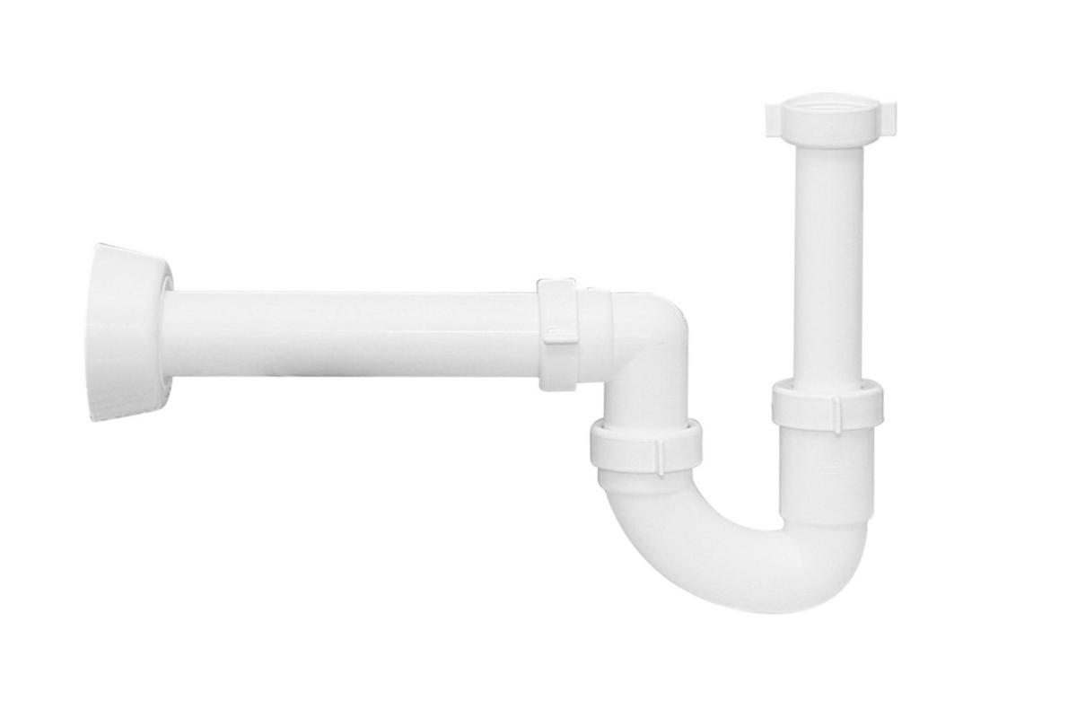 Vattenlåssats vägganslutning, Faluplast - 1 1/4"X40MM. VATTENLÅS F. VÄGG SJÄLVRENSANDE FP 44700 VIT