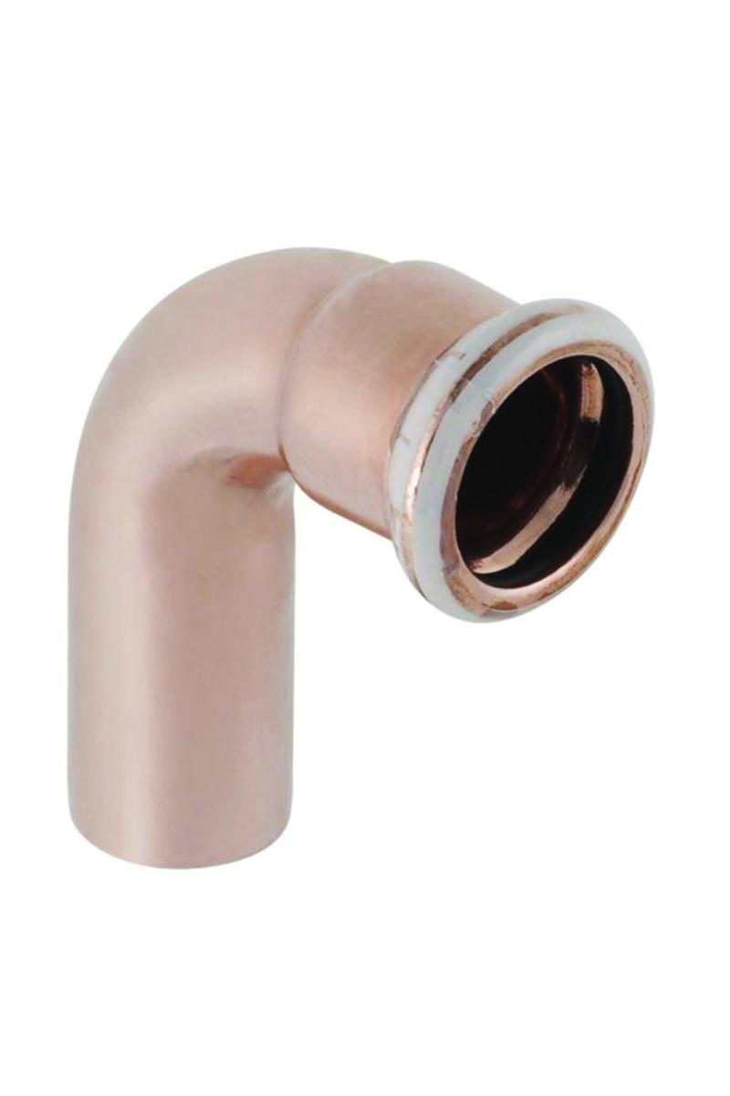 Böj 90° med 1 muff koppar, Mapress - 15 BÖJ 90GR MA-PRESS CU 60302 1-MUFF