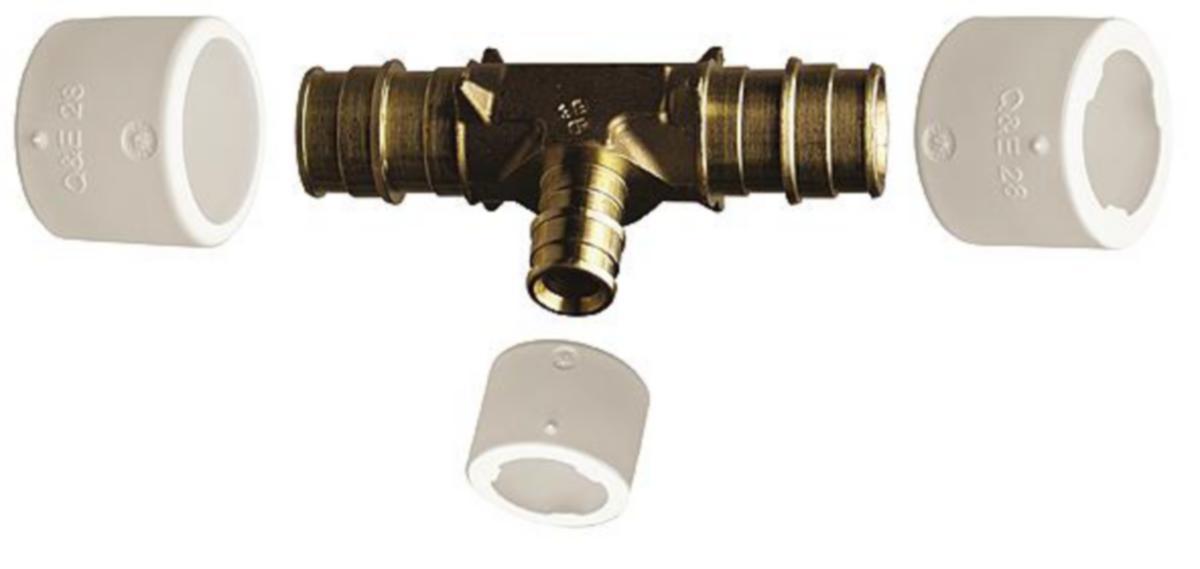 T-rör till koppling reducerat, Q&E, Uponor - 18X15X18 T-RÖR QUICK&EASY 