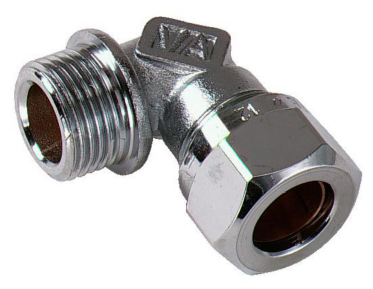 Vinkelkoppling 90° VA 1145, förkromade, Vatette - 15XG10 FKR VATETTE KOPPLING VINKEL UTV GG VA1145