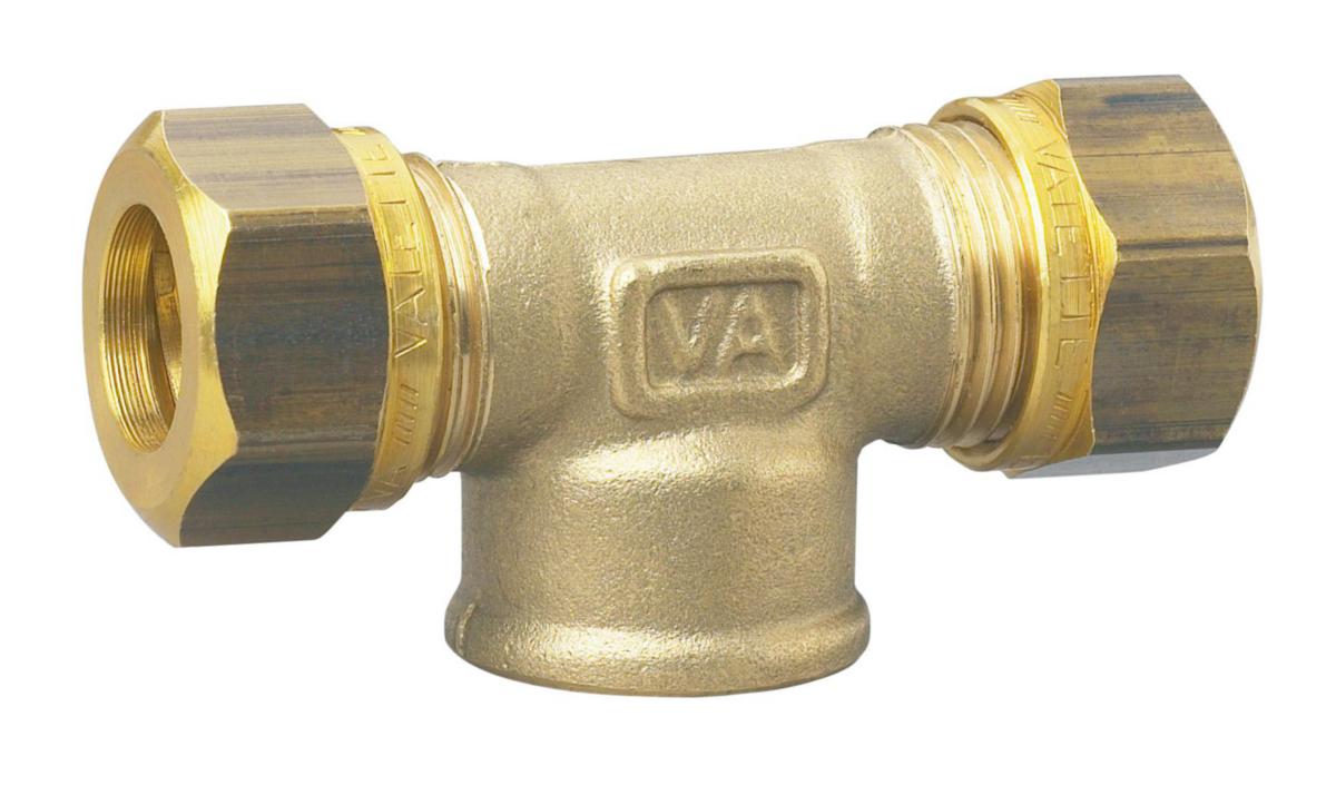 T-koppling 90° VA 1167 gul, Vatette - 22XG20 VATETTE KOPPLING T-RÖR INV.GG MITTEN VA 1167