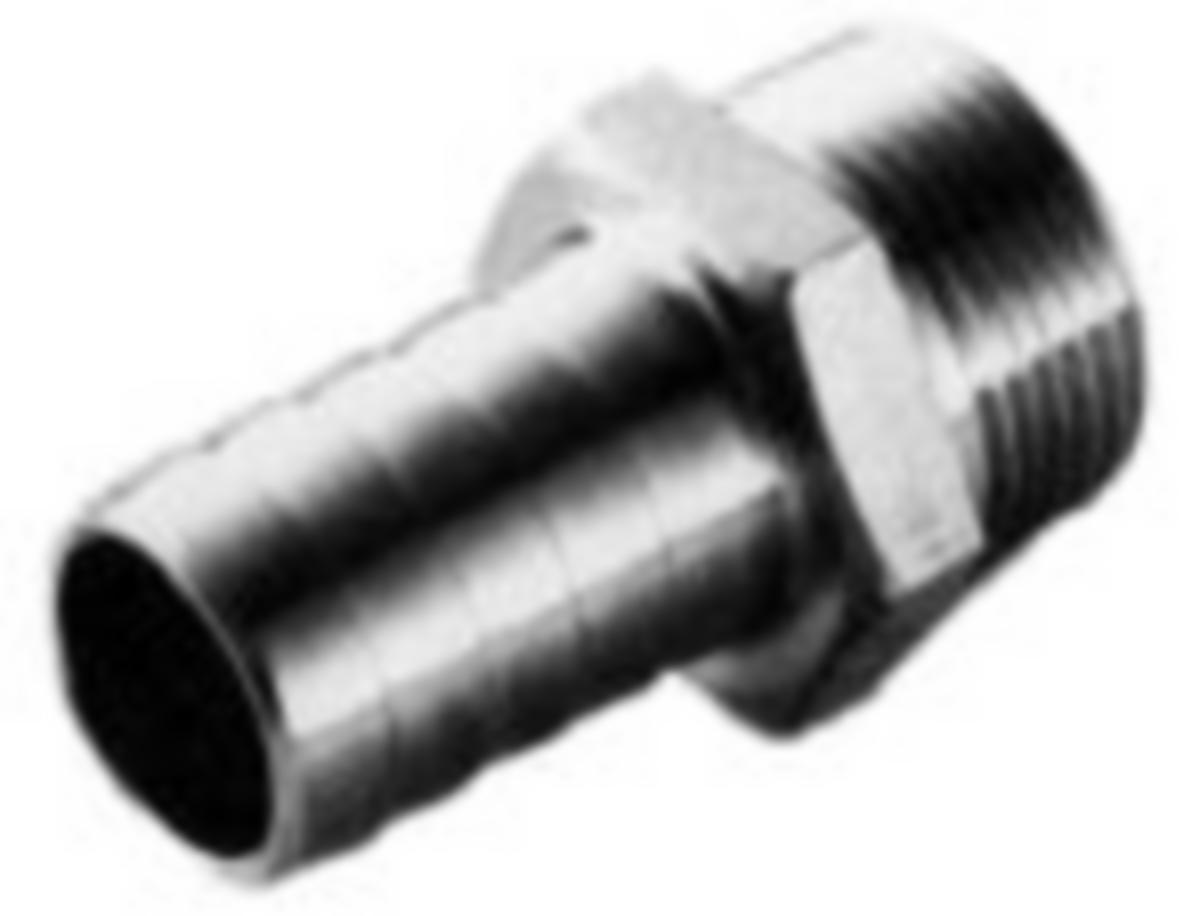 Slangnippel - Sexkant rostfria, R-144, EN 1.4404 - 40 SLANGNIPPEL R-144 316/316L CERT