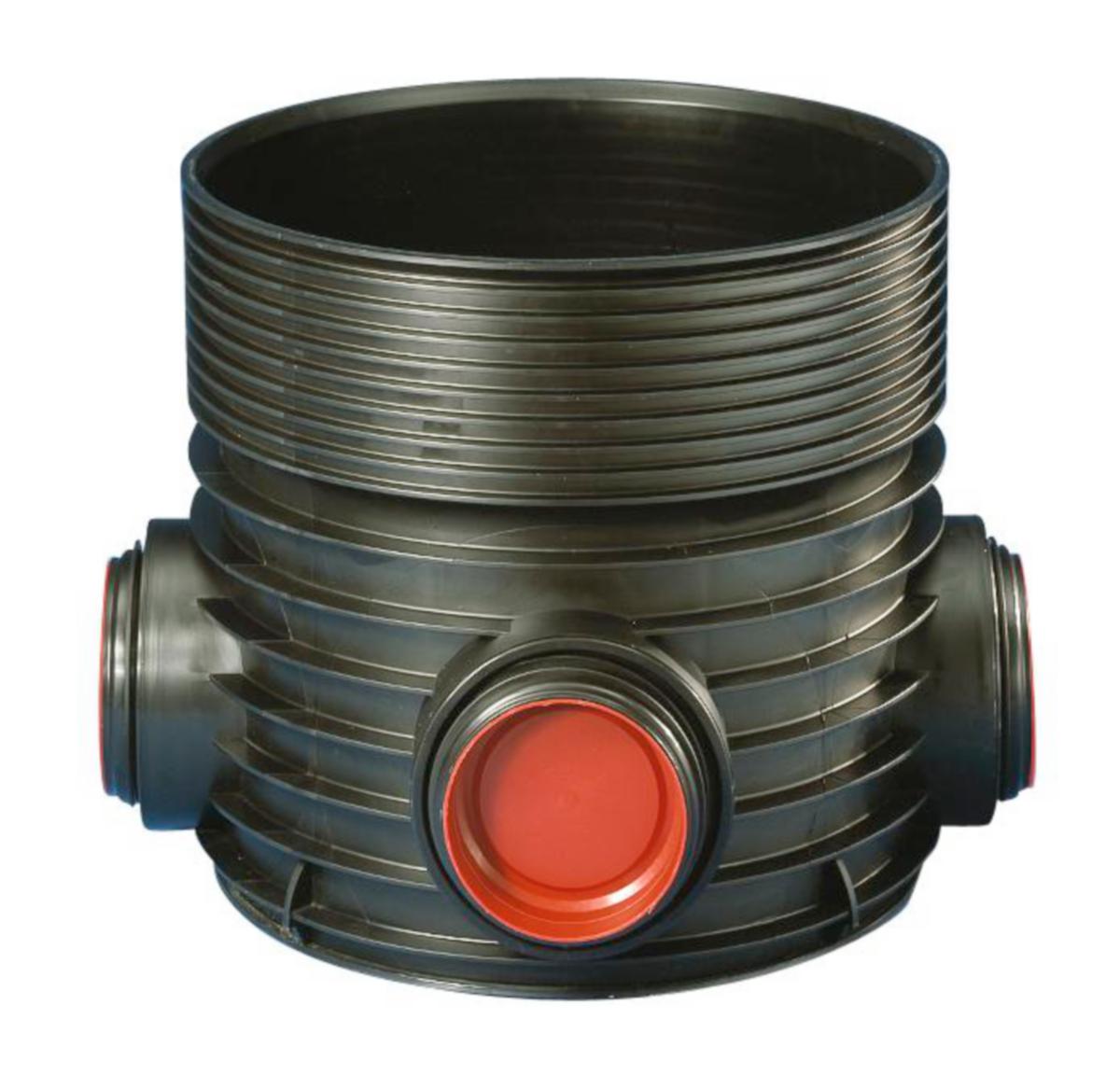 Tillsynsbrunn, Wavin Tegra 600, Typ2 90° 3 inlopp - 600 TEGRA BRUNN TYP2 315MM 90G FÖR SLÄTA RÖR