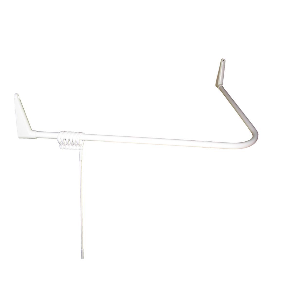 Duschdraperistång L-form - DUSCHDRAPERISTÅNG 119 85X85CM L-FORM VINKEL VIT BYGGPACK