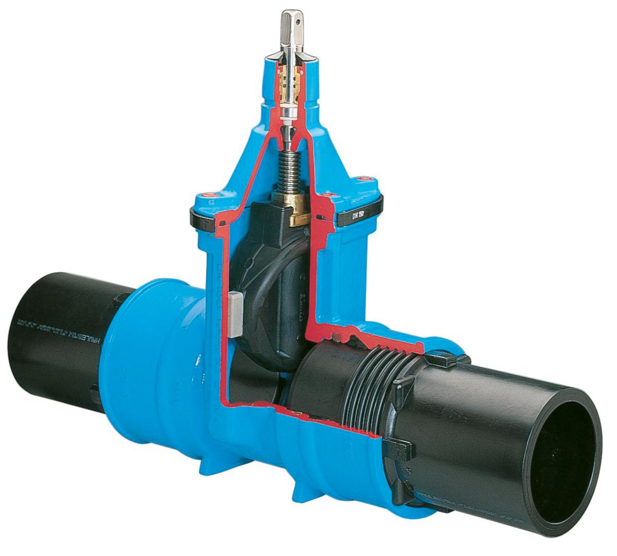 Slussventil Hawle 4050E2 - 90 HAWLE SLUSSVENTIL 4050 PE-ÄNDAR PE100 SDR11