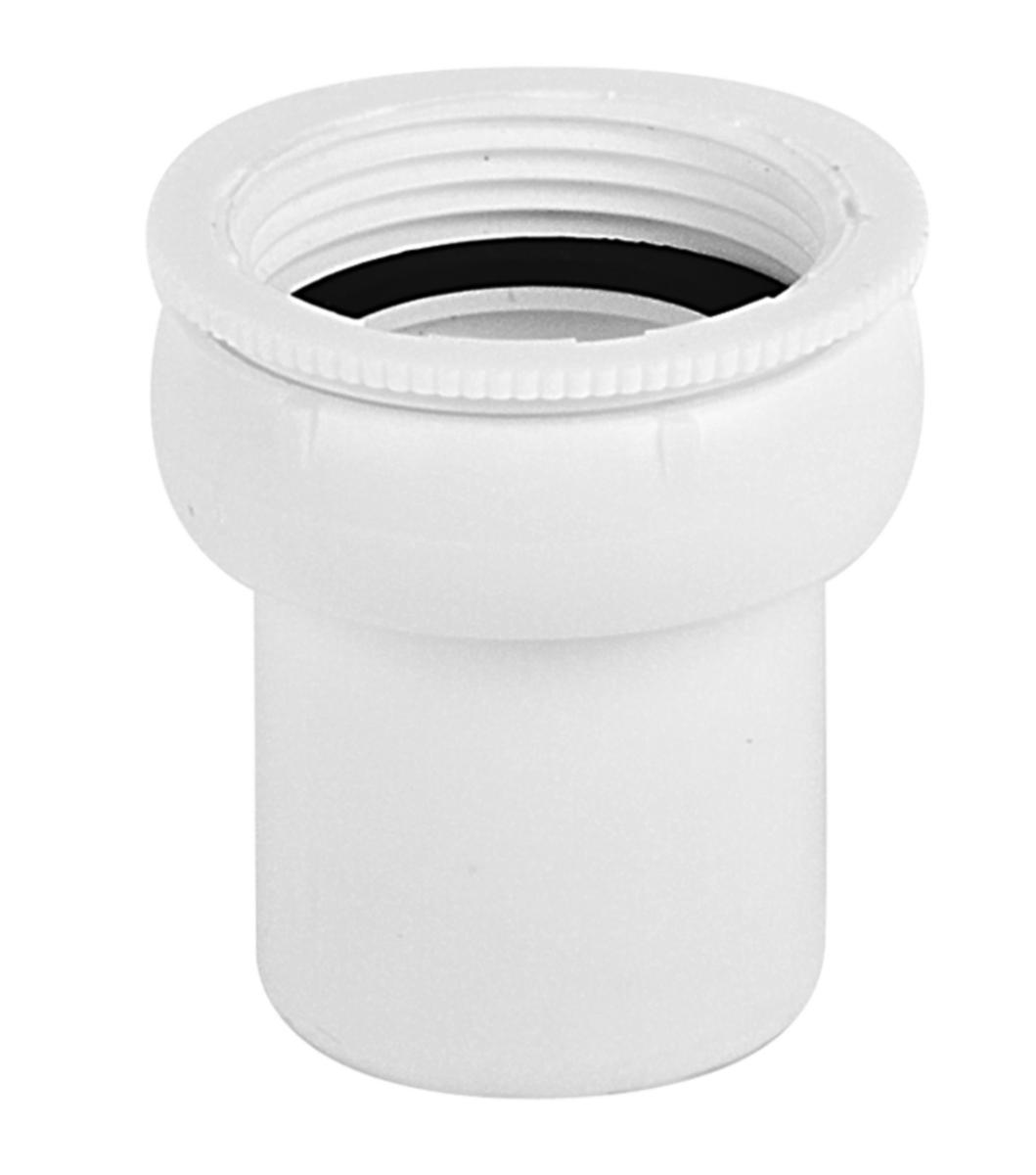 Anslutningsteleskop invändig gänga, PP, Faluplast - 40X11/4"O 11/2 INV,INST.TELES- KOP VIT FP 71830