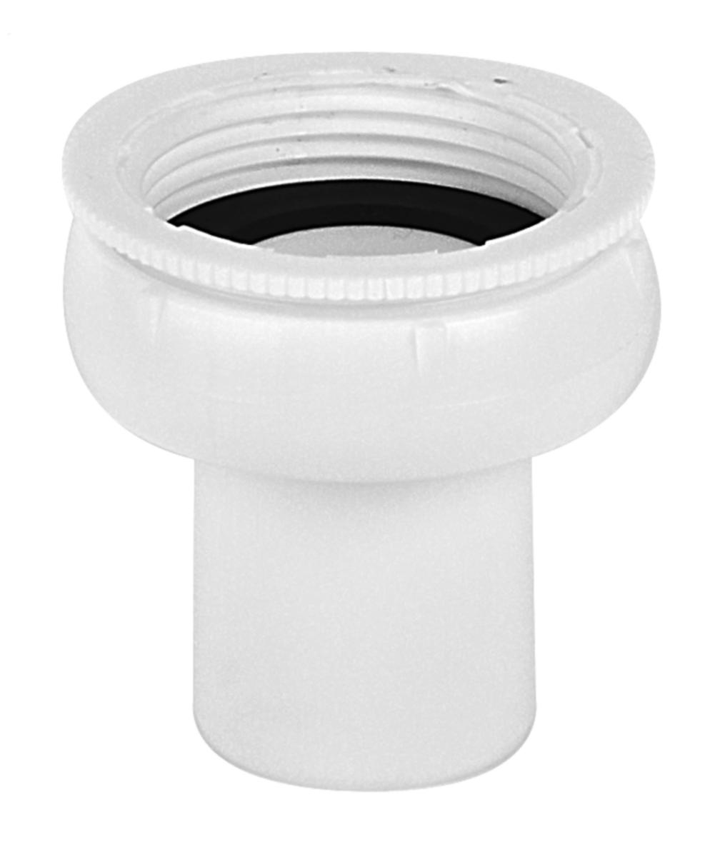 Anslutningsteleskop 2 x invändig gänga, PP, Faluplast - 32X11/2-11/4"IVG ANSLUTNING- TELESKOP VIT FP 71820