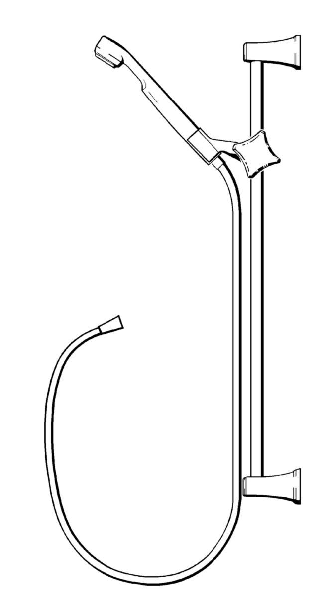 Duschset  Sarona med handdusch, FMM - DUSCHANORDNING VIT MED ALUMIN. STÅNG FMM 3420-1120
