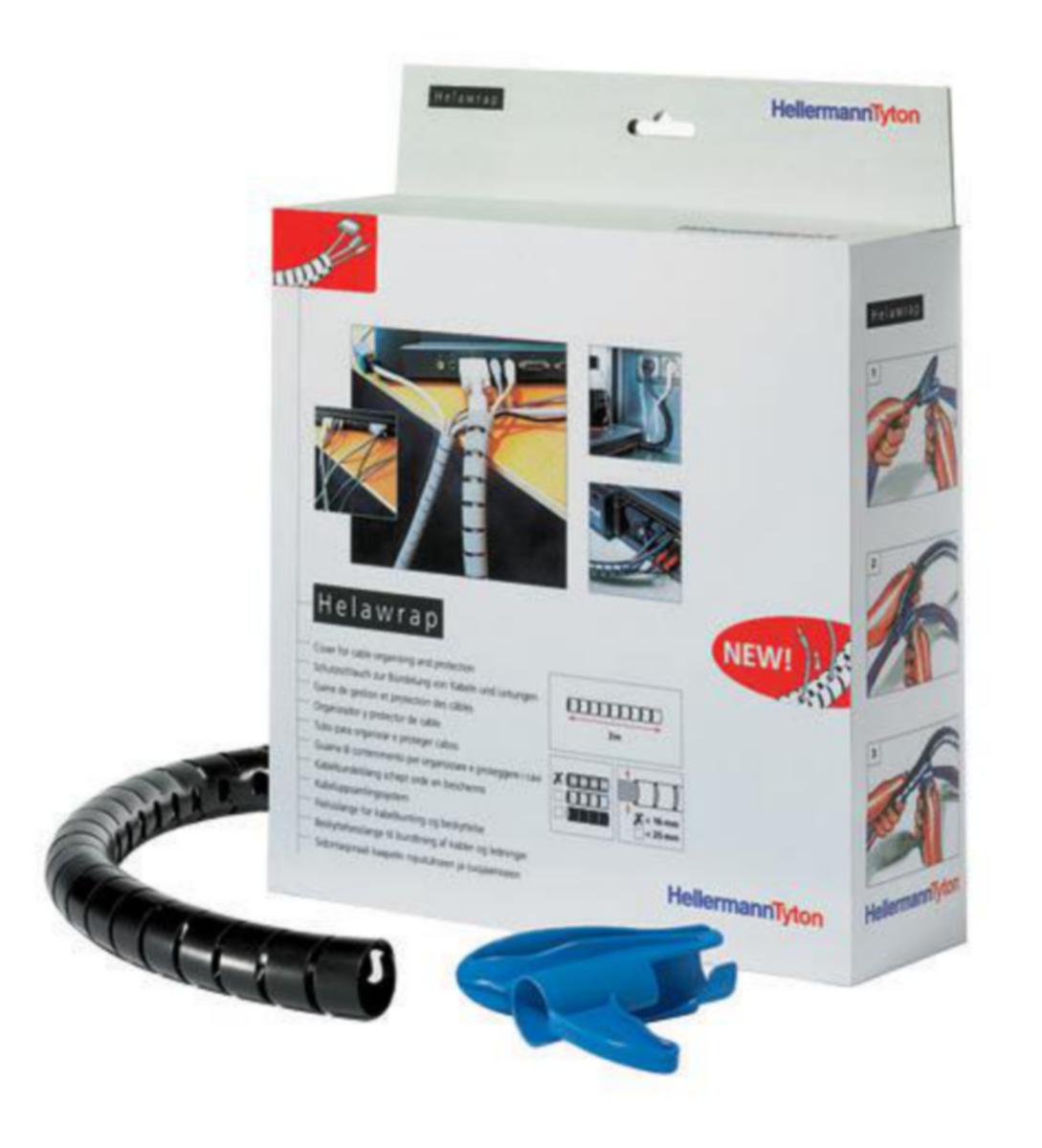 Kabelskydd Helawrap - KABELSKYDD 16MM SVART L=2M HWPP16/2 BK