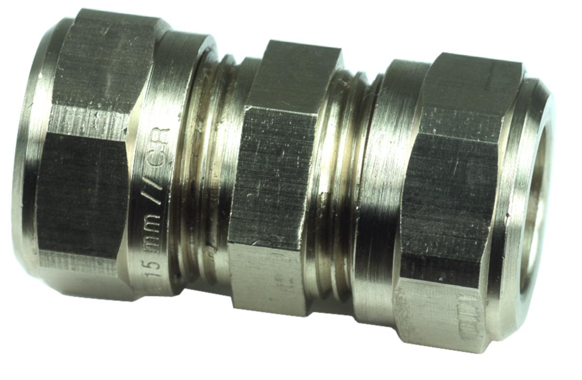 Klämringskoppling rak koppar-koppar - KOPPARRÖRS-KOPPLING 12MM RAK 