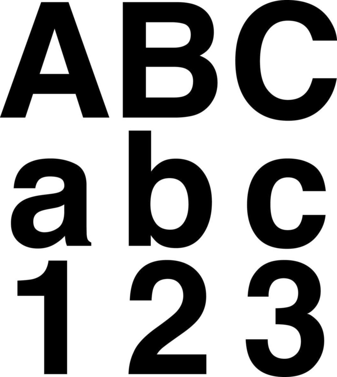 Bokstäver och siffror - B SVART 9 CM SJÄLVHÄFTANDE 11-9 B