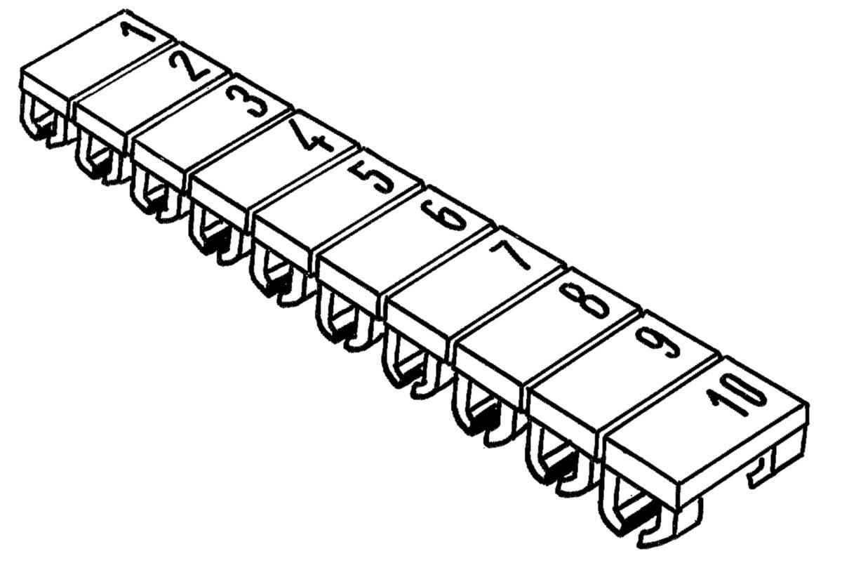 Märkremsa för WK 2,5 5 mm - MÄRKNING 5MM 11-20 VIT 9705A/5/10B 11-20