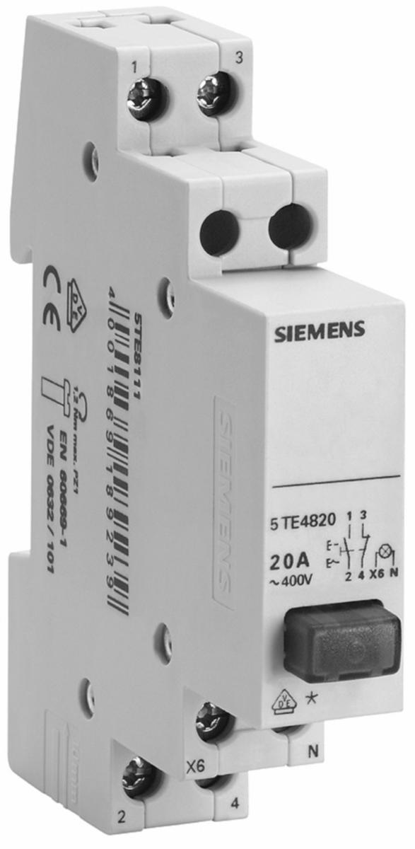 Lamptryckknapp med röd lins - LAMPTRYCKKNAPP 1SL 230V 5TE4821