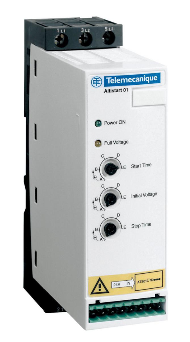 Mjukstarter ATSU01N2 Mjukstart / stopp, 0,75 till 15kW 3-fas 380-415 V - MJUKSTART/-STOPP 22A 200-480V ATSU01N222LT