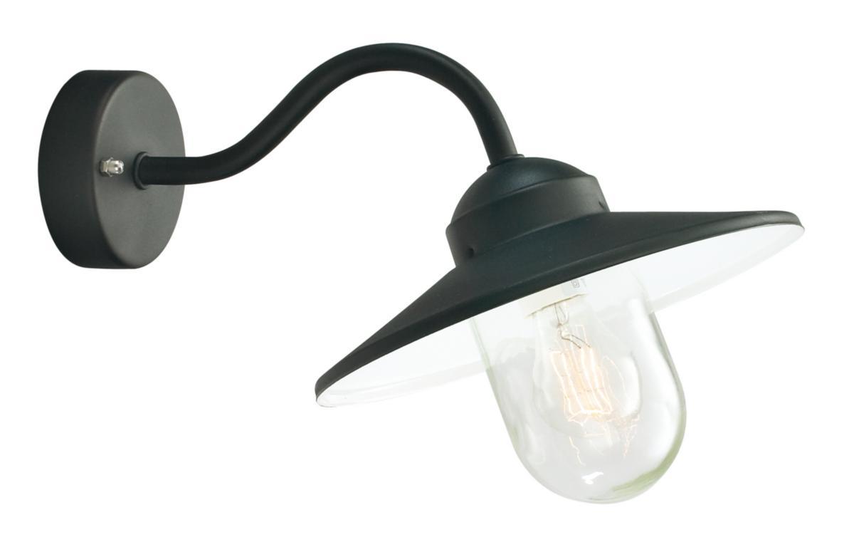 Vägglykta Karlstad, med klart glas, Norlys - VÄGGARMATUR KARLSTAD SVART E27 IP54
