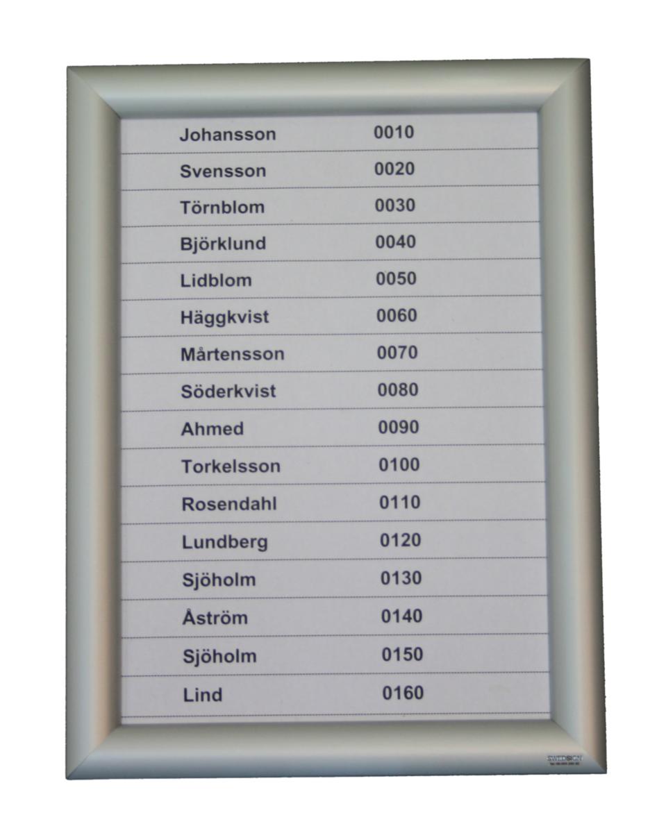 Portkodstavla SafeSnap - PORTKODSTAVLA SAFESNAP A4 240X327MM FRONTPLAST NATUR