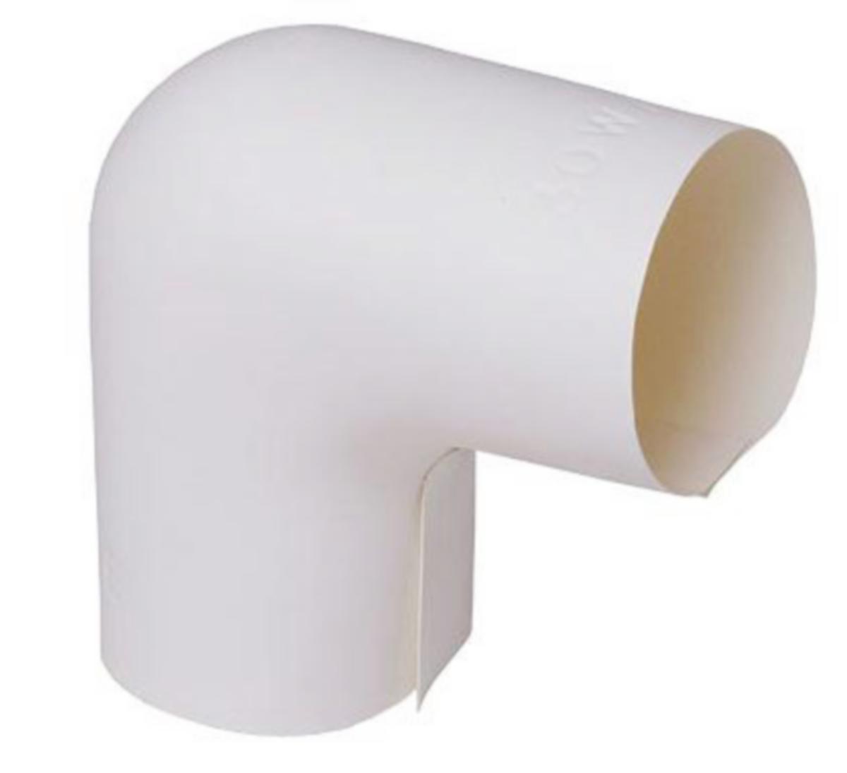 Plastböj Danmat 90° Vit - PLASTBÖJ 206 MM VIT 90 GR