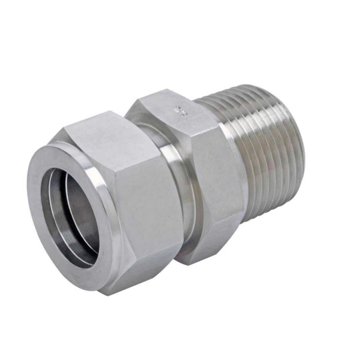Skarvkoppling rak W-Lok, Utvändig gänga NPT - 8x1/4 NPT INSTR/KLÄMRINGSK W-LOK RAK KOP. UTV G AISI 316